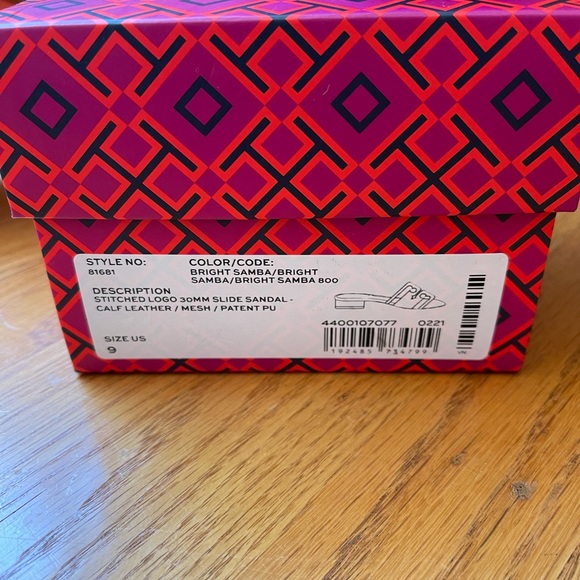 NWT Tory Burch Bright Samba Slide Sandal - Picture 5 of 8